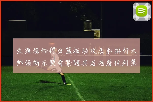 生涯场均得分篮板助攻总和排行大帅领衔东契奇紧随其后老詹位列第八